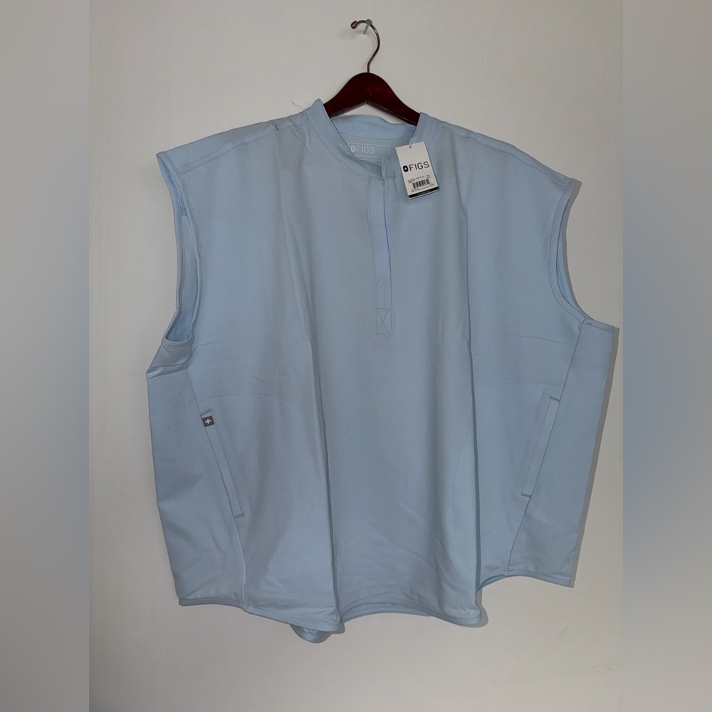 Figs Light Blue Scrub Top